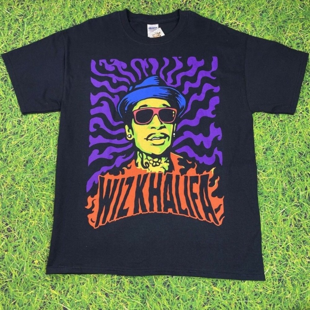 Wiz Khalifa Shirt Men Large 420 Smoke Rap Rapper Trap Taylor Gang Pittsburgh